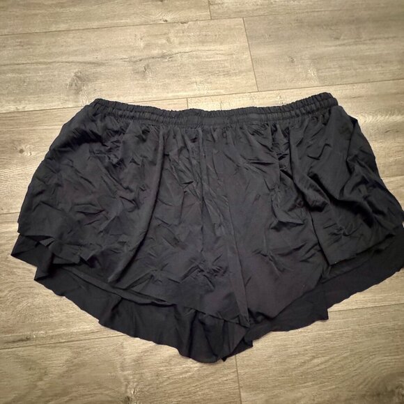 🖤 Black 2-in-1 Athletic Running Shorts | Built-In Liner | Elastic Waist - Picture 5 of 9